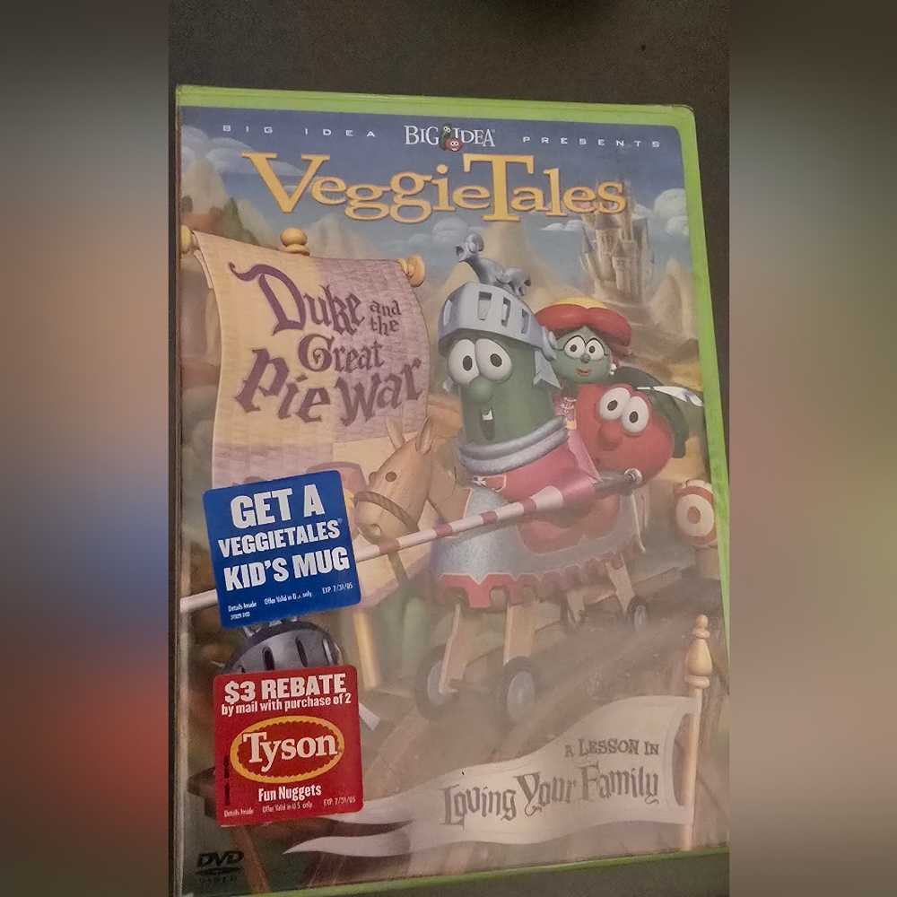 VeggieTales 'Duke and the Great Pie War' Kids DVD New Unopened